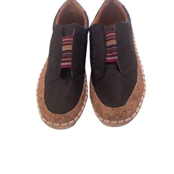 Casual Black Leather Advanced Orthopedic Breathable Non-Slip Shoes Size 8.5 - Picture 4 of 4